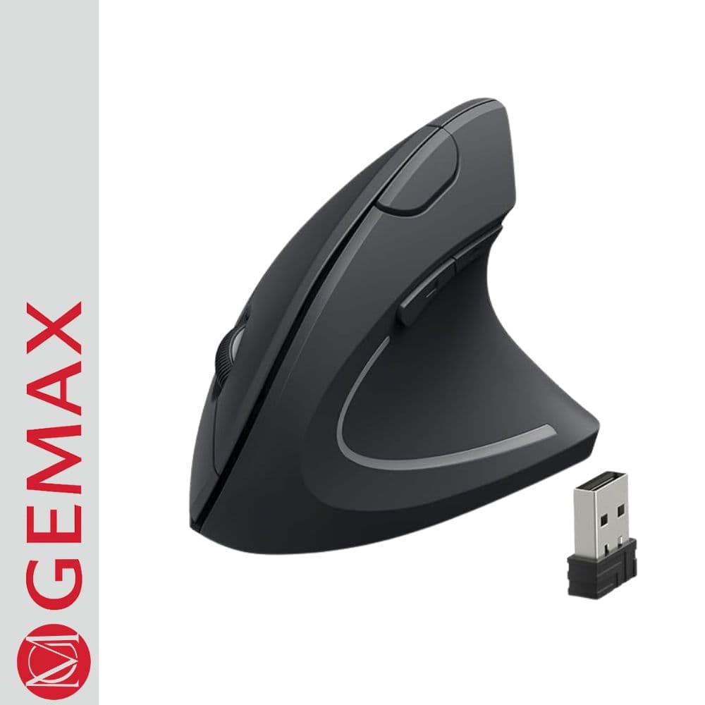 ماوس جيماكس لاسلكي قابل للشحن 1600 نقطة فى البوصة G-5000 Vertical Ergonomic – اسود