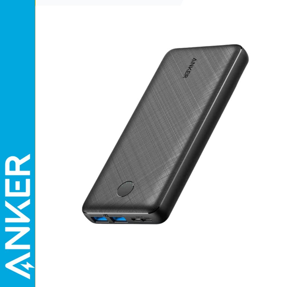 بنك الطاقة Anker Power Bank (Endless Wherever You Go)، شاحن محمول بقدرة 20000 مللي أمبير في الساعة مع تقنية PowerIQ وUSB-C (الإدخال فقط)، حزمة بطارية خارجية عالية السعة والمزيد 15 وات أسود